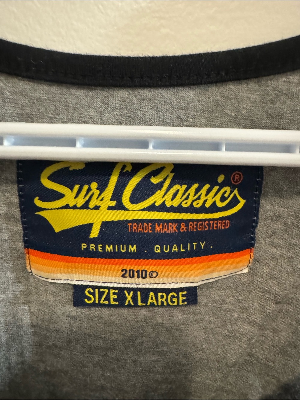 Classic Surf Classic Navy and Yellow Label Grey Tee - Picture 2 of 3